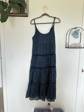 Free People Midnight Dance Tiered Semi Sheer Maxi Dress Size XS